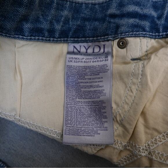 NYDJ Womens 28W High Waist Fray Hem Crop Slim Bootcut Lift Tuck Technology Jeans - Picture 13 of 14